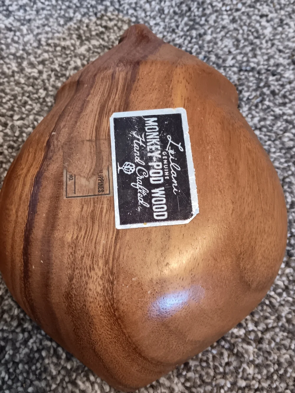 Leilani Genuine Monkey Pod Wood Acorn Bowl Set (2 Pieces)